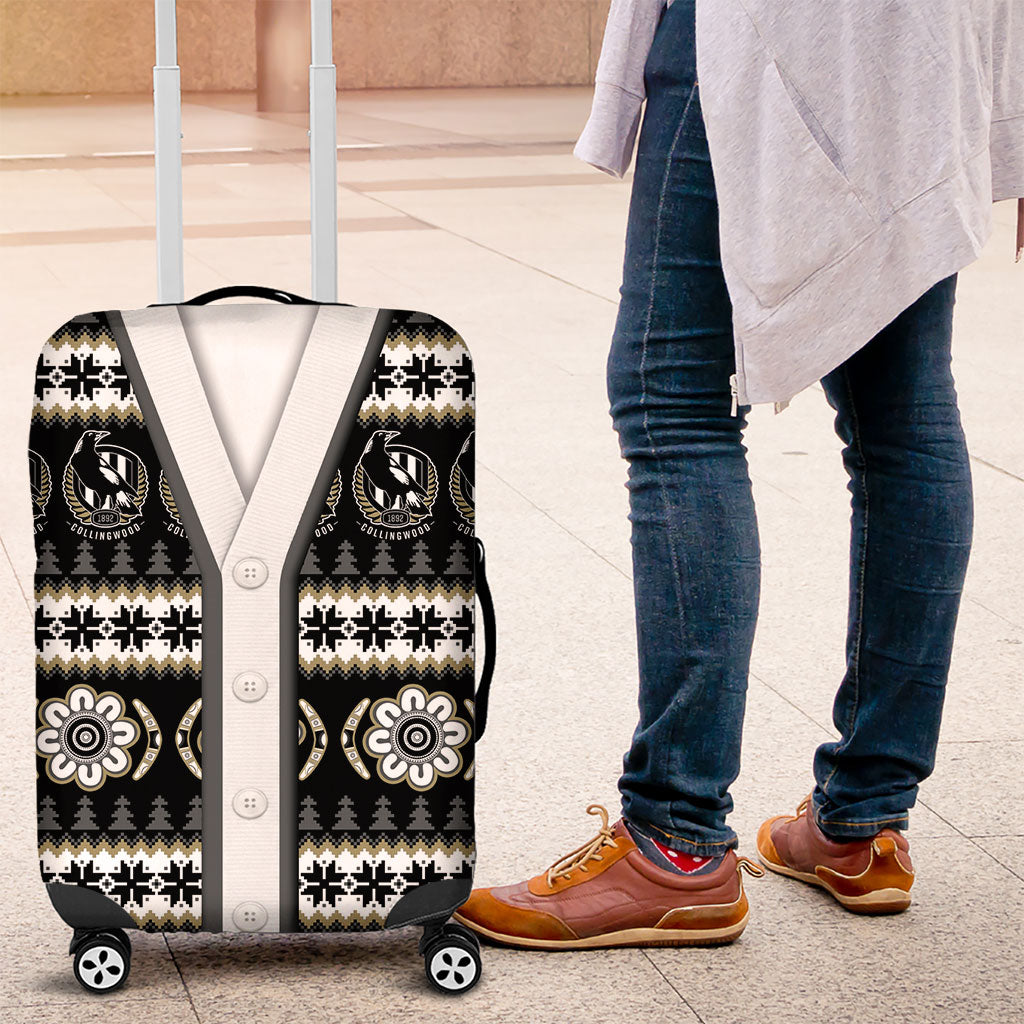 Collingwood Football Christmas Luggage Cover Aboriginal Seamless Cardigan Inspired