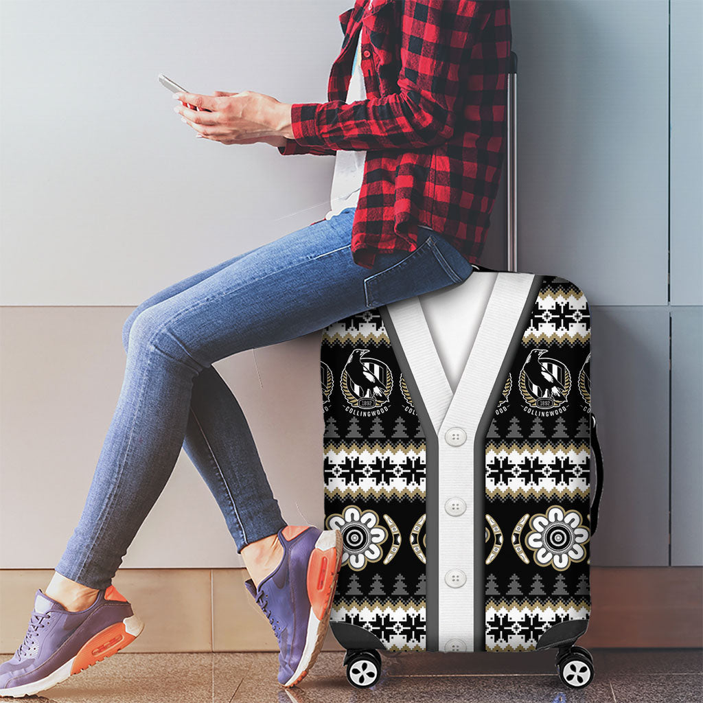 Collingwood Football Christmas Luggage Cover Aboriginal Seamless Cardigan Inspired