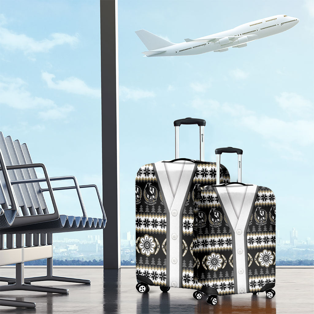 Collingwood Football Christmas Luggage Cover Aboriginal Seamless Cardigan Inspired