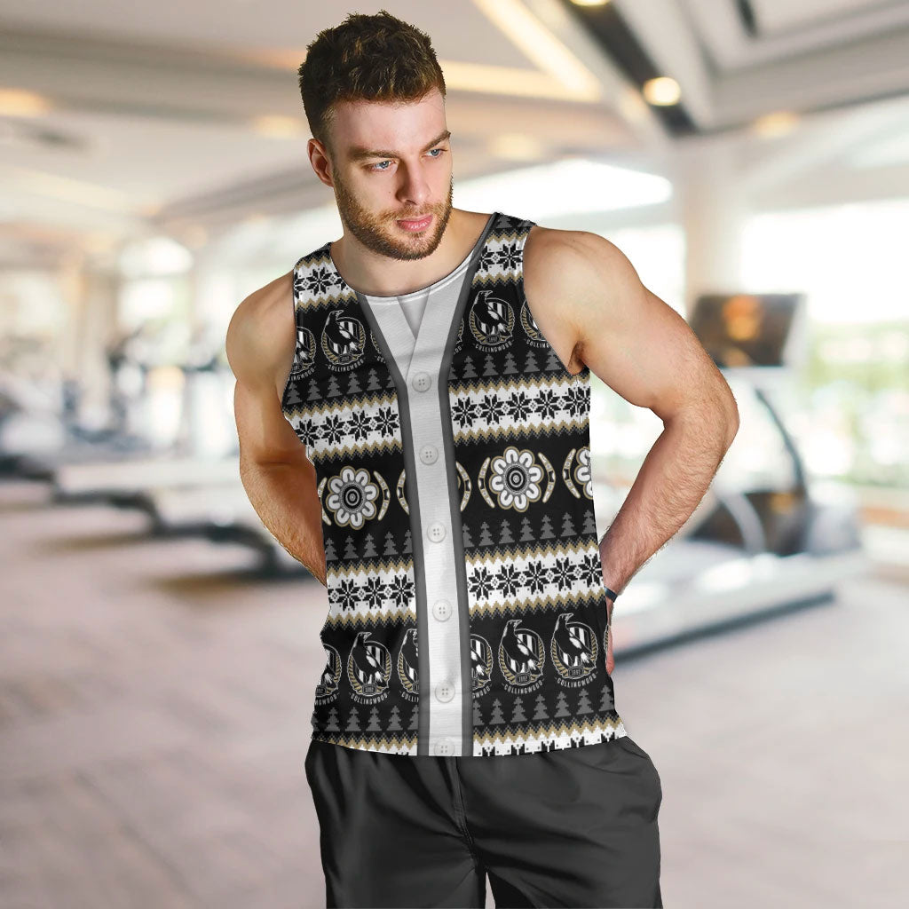 Collingwood Football Christmas Men Tank Top Aboriginal Seamless Cardigan Inspired