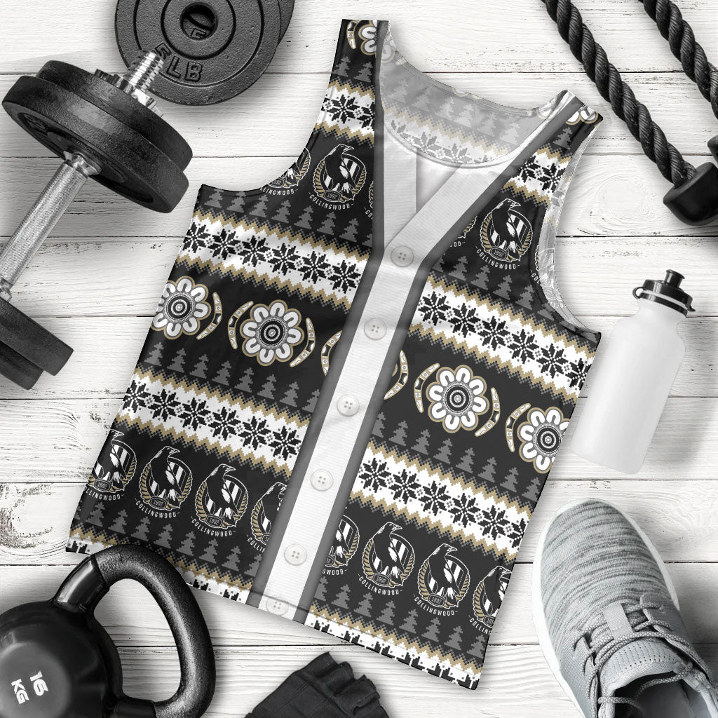 Collingwood Football Christmas Men Tank Top Aboriginal Seamless Cardigan Inspired