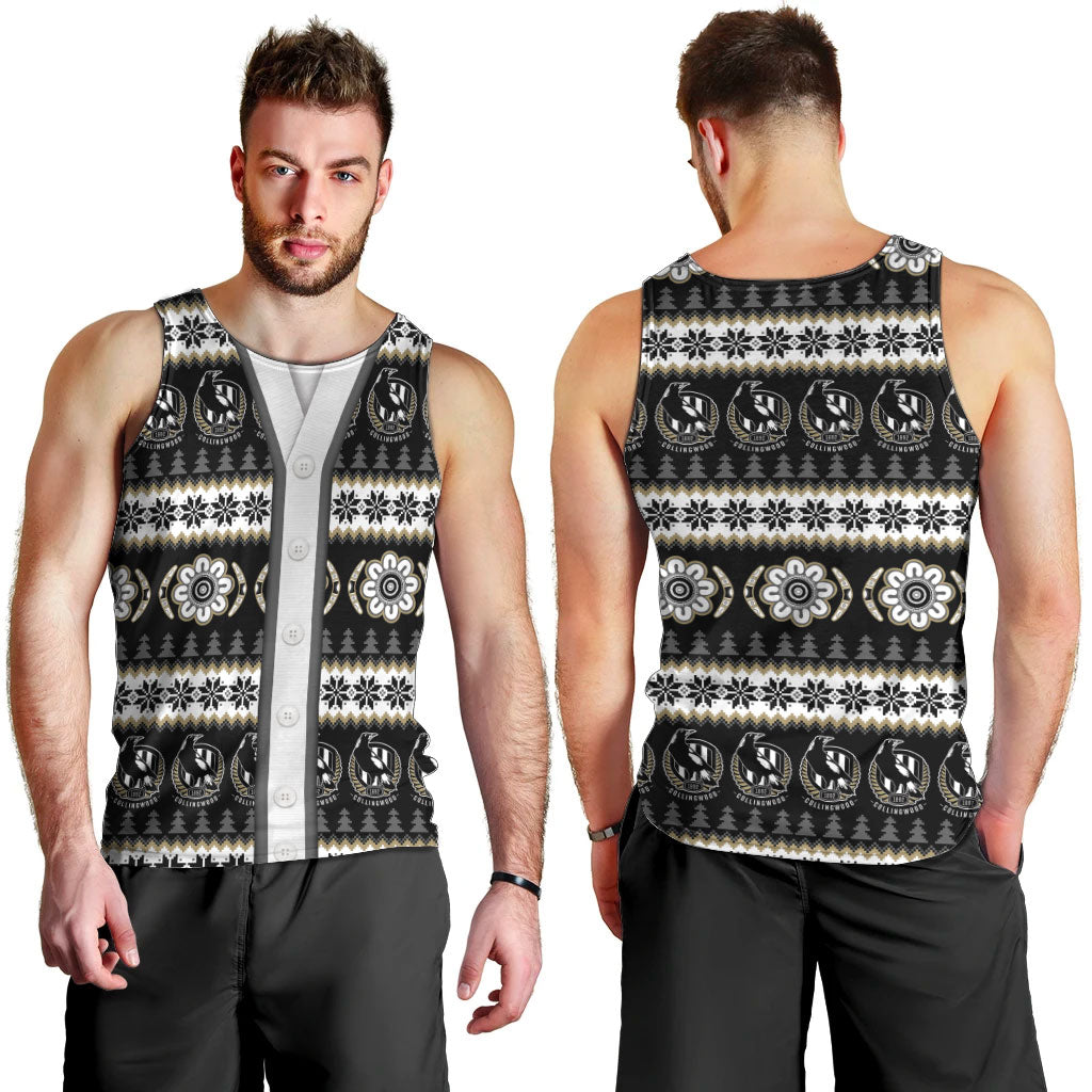Collingwood Football Christmas Men Tank Top Aboriginal Seamless Cardigan Inspired