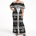 Collingwood Football Christmas Off Shoulder Maxi Dress Aboriginal Seamless Cardigan Inspired