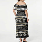 Collingwood Football Christmas Off Shoulder Maxi Dress Aboriginal Seamless Cardigan Inspired