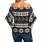 Collingwood Football Christmas Off Shoulder Wrap Waist Top Aboriginal Seamless Cardigan Inspired
