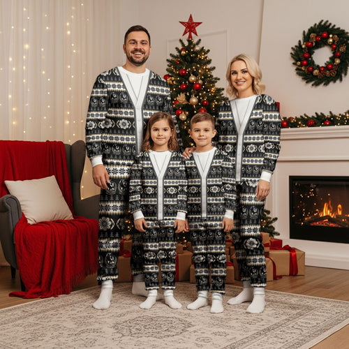 Collingwood Football Christmas Pajama Set Aboriginal Seamless Cardigan Inspired