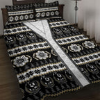 Collingwood Football Christmas Quilt Bed Set Aboriginal Seamless Cardigan Inspired