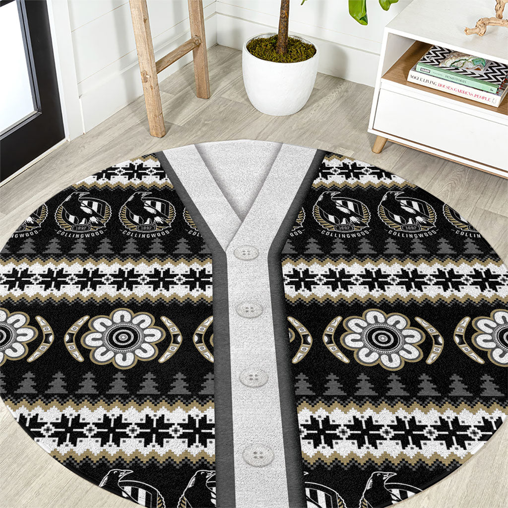 Collingwood Football Christmas Round Carpet Aboriginal Seamless Cardigan Inspired