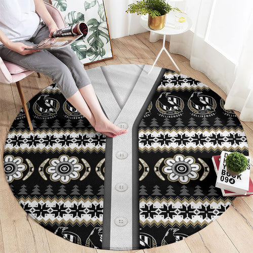 Collingwood Football Christmas Round Carpet Aboriginal Seamless Cardigan Inspired