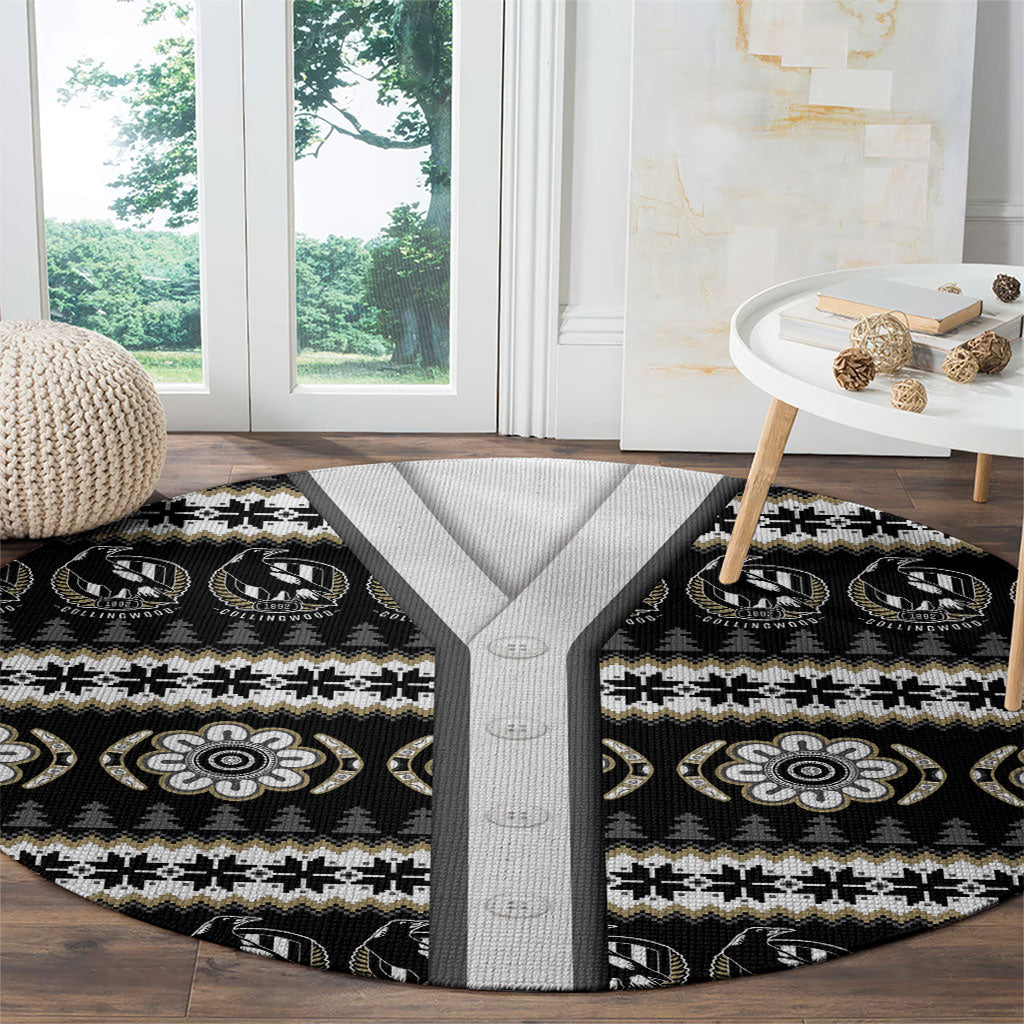 Collingwood Football Christmas Round Carpet Aboriginal Seamless Cardigan Inspired