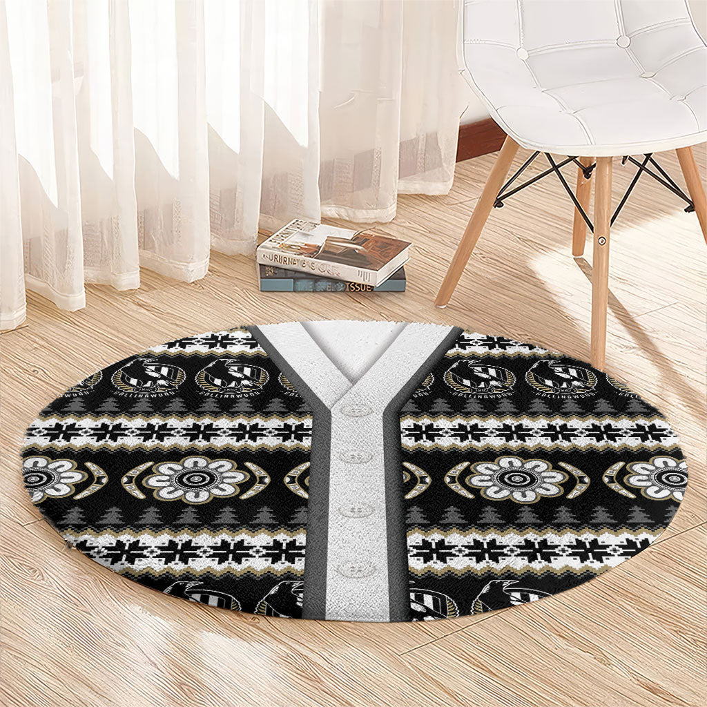 Collingwood Football Christmas Round Carpet Aboriginal Seamless Cardigan Inspired
