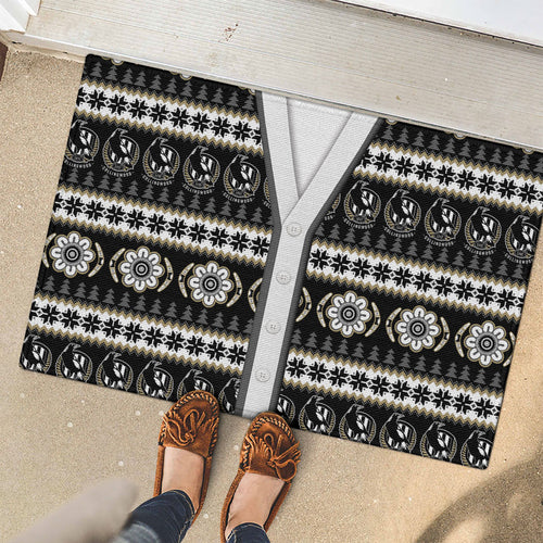 Collingwood Football Christmas Rubber Doormat Aboriginal Seamless Cardigan Inspired