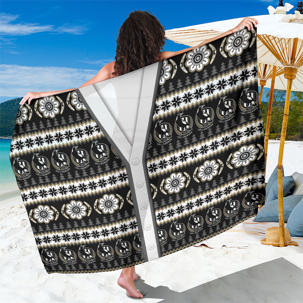 Collingwood Football Christmas Sarong Aboriginal Seamless Cardigan Inspired