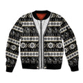Collingwood Football Christmas Sleeve Zip Bomber Jacket Aboriginal Seamless Cardigan Inspired