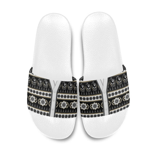 Collingwood Football Christmas Slide Sandals Aboriginal Seamless Cardigan Inspired