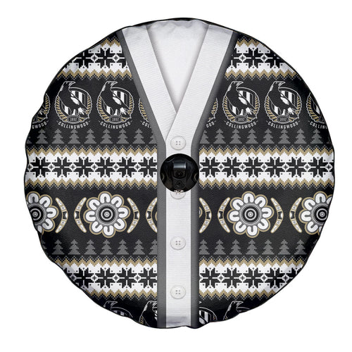 Collingwood Football Christmas Spare Tire Cover Aboriginal Seamless Cardigan Inspired