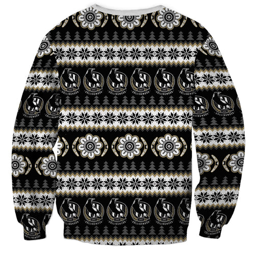 Collingwood Football Christmas Sweatshirt Aboriginal Seamless Cardigan Inspired