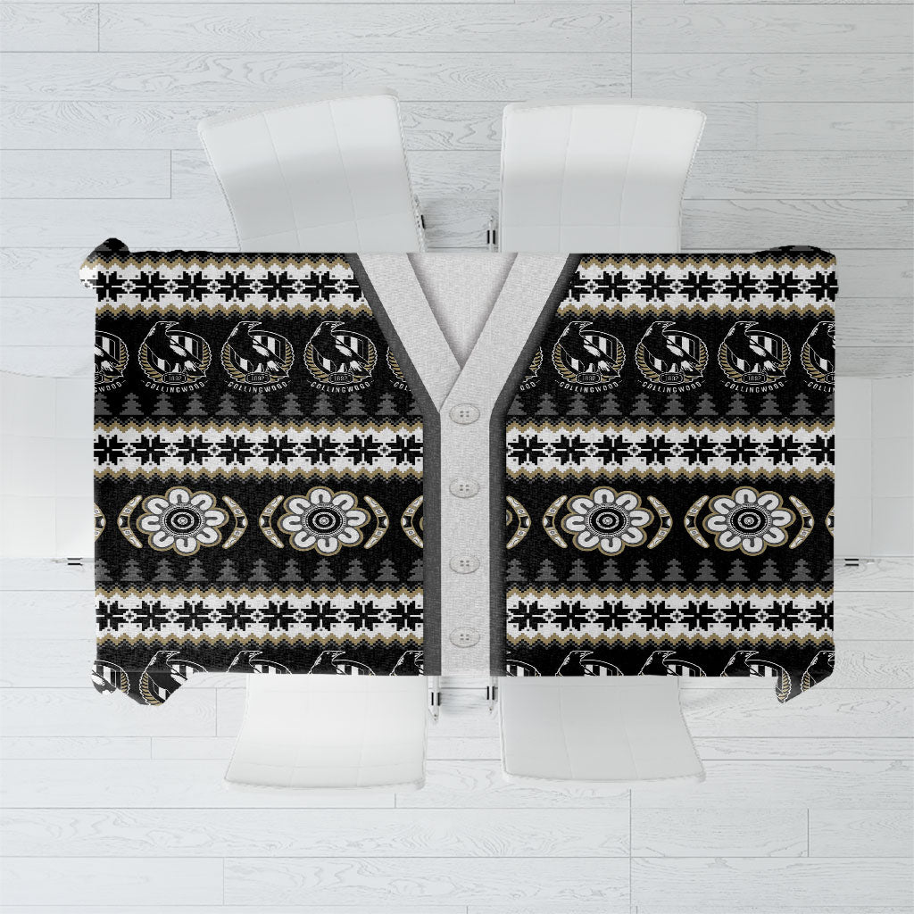 Collingwood Football Christmas Tablecloth Aboriginal Seamless Cardigan Inspired