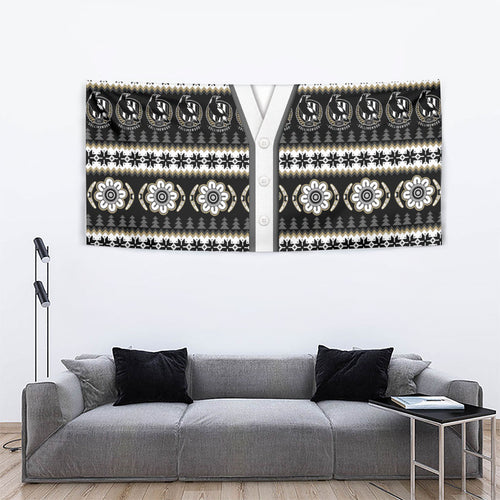 Collingwood Football Christmas Tapestry Aboriginal Seamless Cardigan Inspired