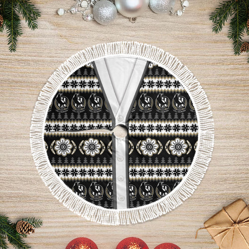 Collingwood Football Christmas Tree Skirt Aboriginal Seamless Cardigan Inspired