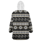 Collingwood Football Christmas Wearable Blanket Hoodie Aboriginal Seamless Cardigan Inspired