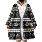 Collingwood Football Christmas Wearable Blanket Hoodie Aboriginal Seamless Cardigan Inspired