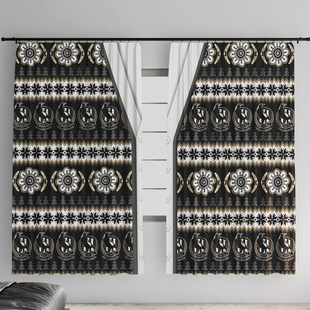 Collingwood Football Christmas Window Curtain Aboriginal Seamless Cardigan Inspired