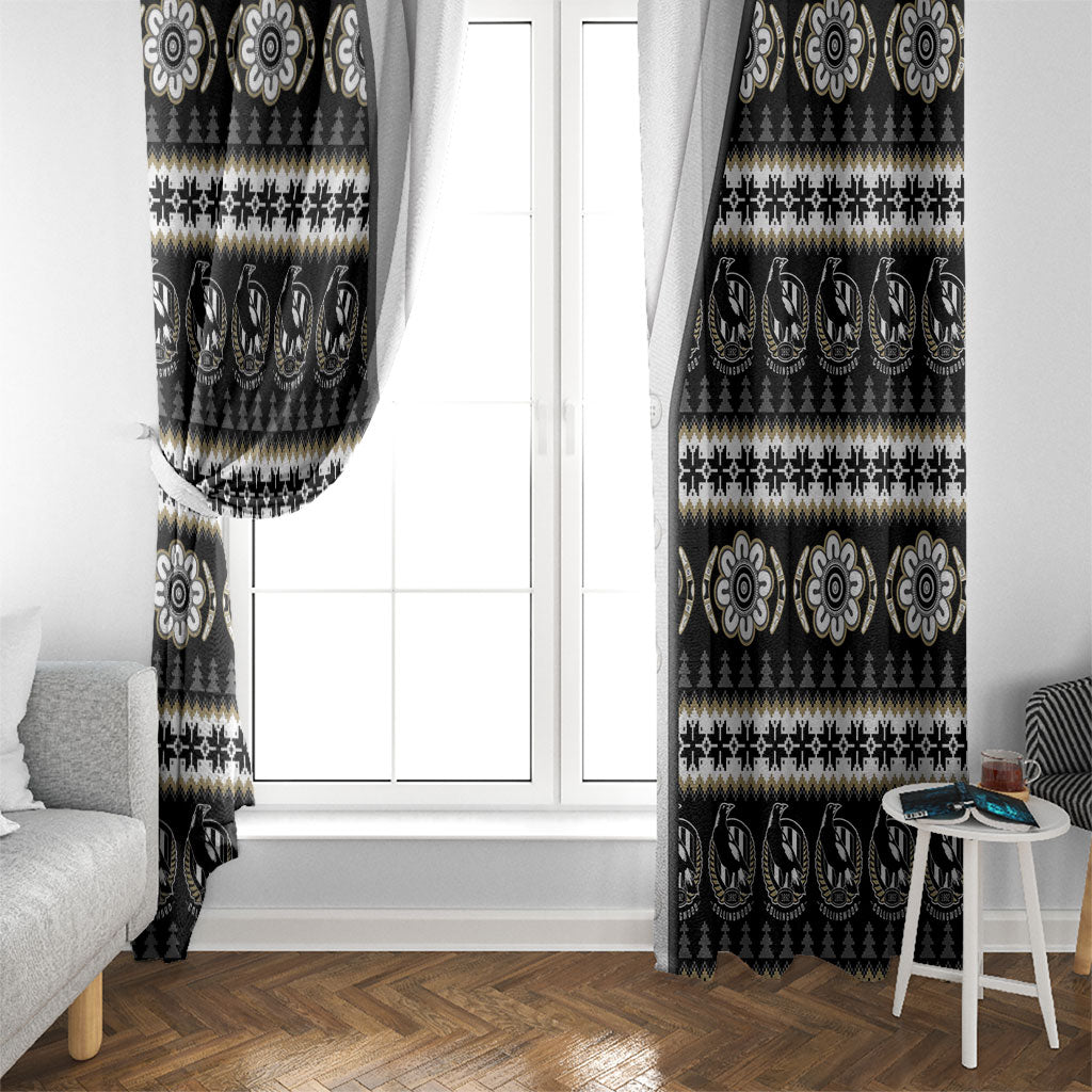 Collingwood Football Christmas Window Curtain Aboriginal Seamless Cardigan Inspired