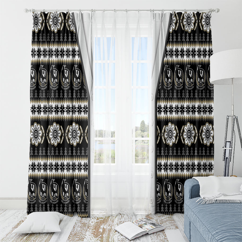 Collingwood Football Christmas Window Curtain Aboriginal Seamless Cardigan Inspired
