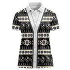 Collingwood Football Christmas Women Polo Shirt Aboriginal Seamless Cardigan Inspired