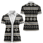 Collingwood Football Christmas Women Polo Shirt Aboriginal Seamless Cardigan Inspired