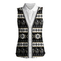 Collingwood Football Christmas Women Sleeveless Polo Shirt Aboriginal Seamless Cardigan Inspired