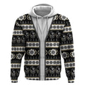 Collingwood Football Christmas Zip Hoodie Aboriginal Seamless Cardigan Inspired