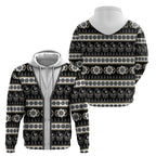 Collingwood Football Christmas Zip Hoodie Aboriginal Seamless Cardigan Inspired