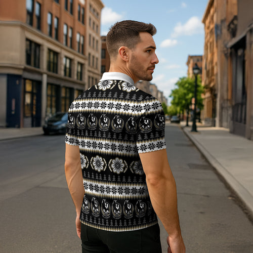 Collingwood Football Christmas Zipper Polo Shirt Aboriginal Seamless Cardigan Inspired