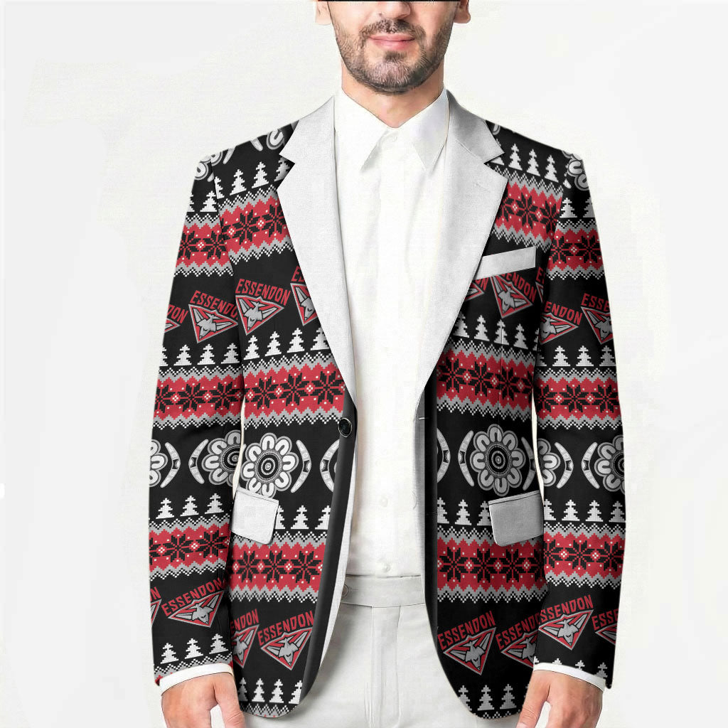 Essendon Football Christmas Blazer Aboriginal Seamless Cardigan Inspired