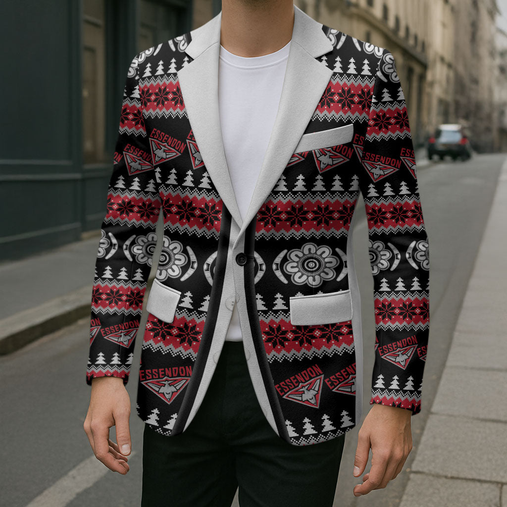 Essendon Football Christmas Blazer Aboriginal Seamless Cardigan Inspired