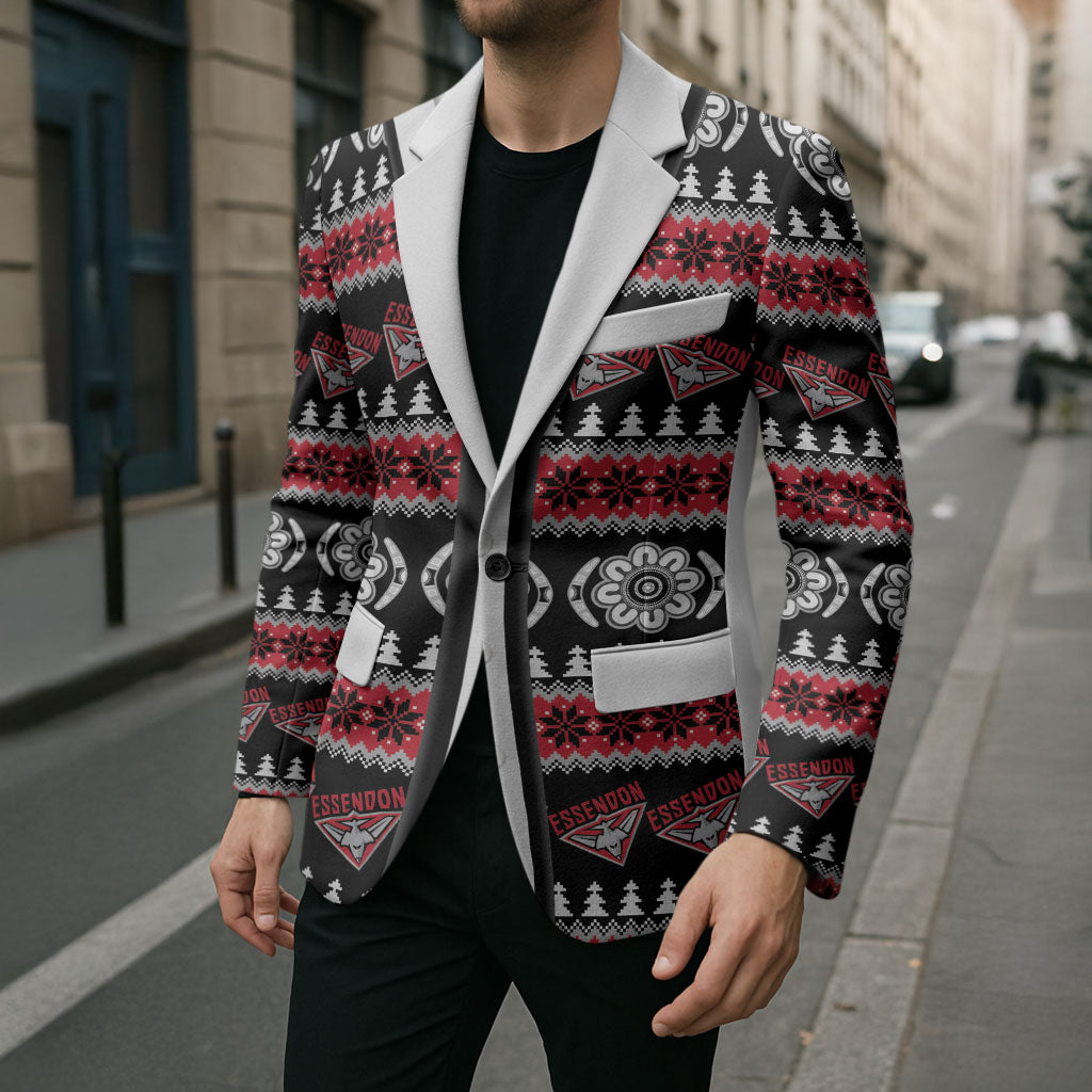 Essendon Football Christmas Blazer Aboriginal Seamless Cardigan Inspired