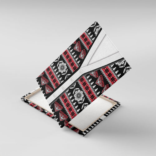 Essendon Football Christmas Canvas Wall Art Aboriginal Seamless Cardigan Inspired