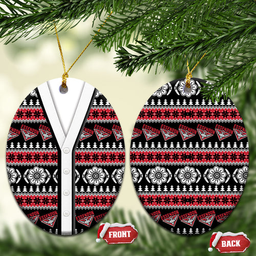 Essendon Football Christmas Ceramic Ornament Aboriginal Seamless Cardigan Inspired