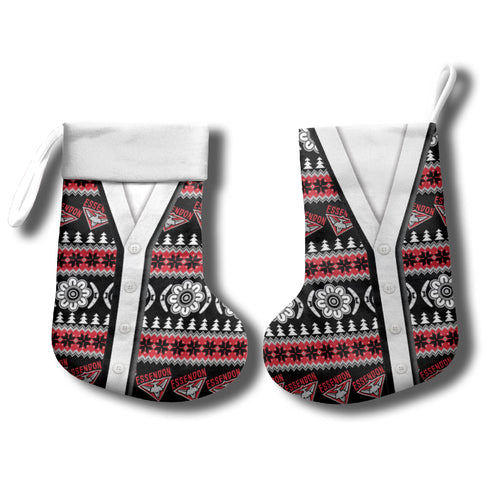 Essendon Football Christmas Stocking Aboriginal Seamless Cardigan Inspired