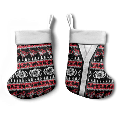 Essendon Football Christmas Stocking Aboriginal Seamless Cardigan Inspired