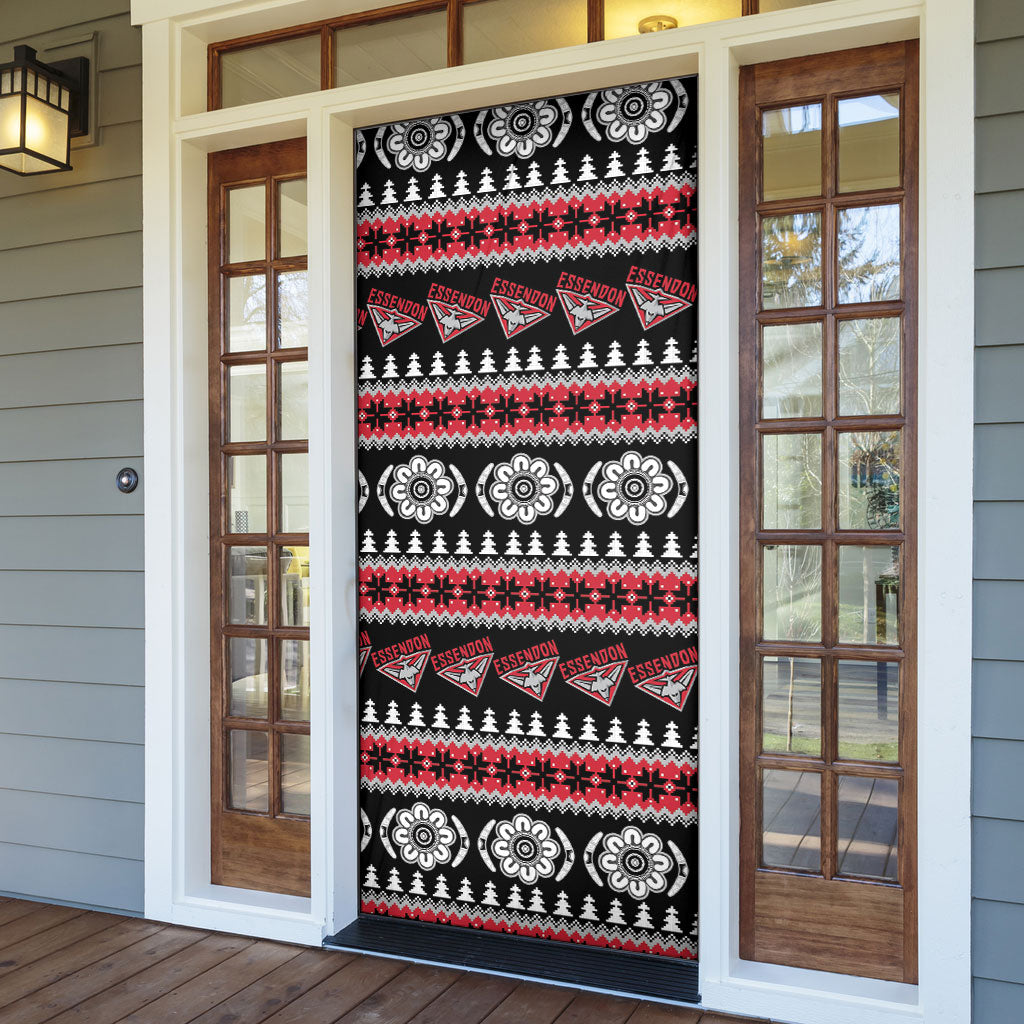 Essendon Football Christmas Door Cover Aboriginal Seamless Cardigan Inspired
