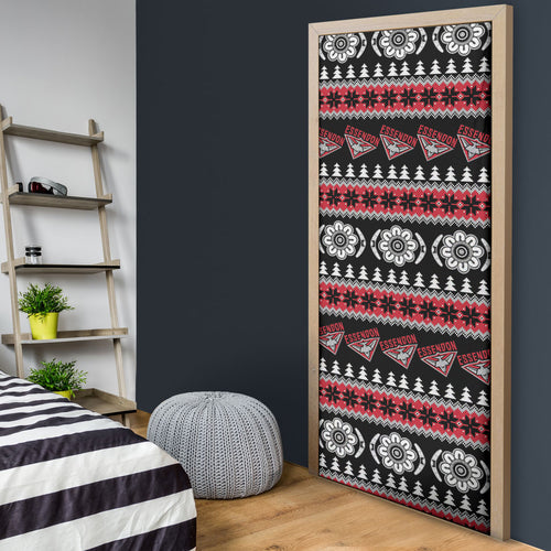 Essendon Football Christmas Door Cover Aboriginal Seamless Cardigan Inspired
