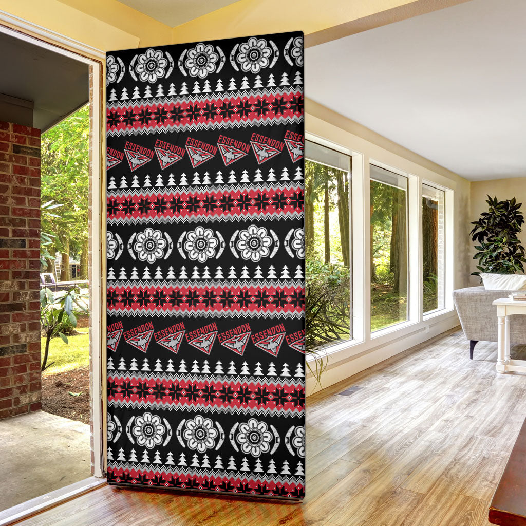 Essendon Football Christmas Door Cover Aboriginal Seamless Cardigan Inspired