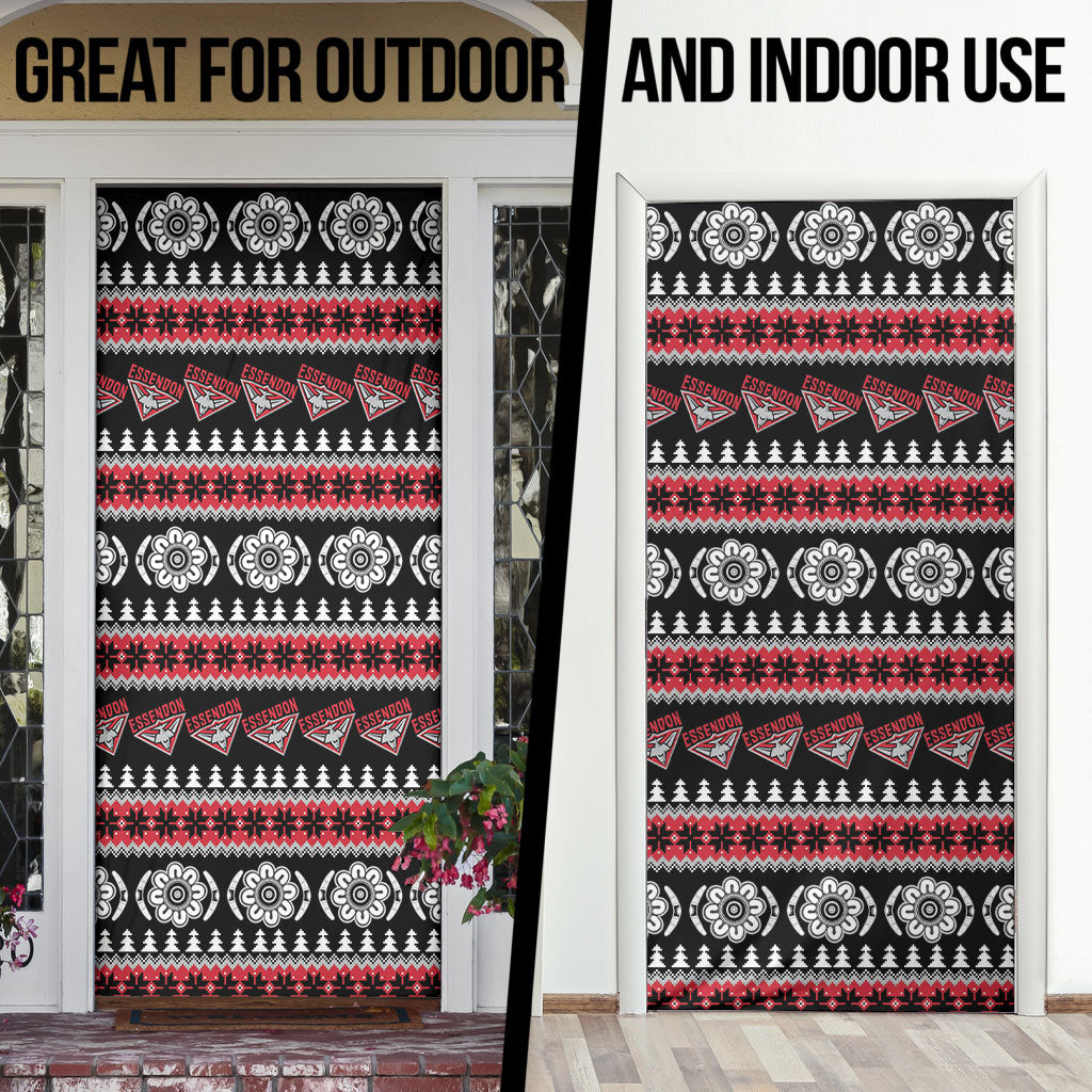 Essendon Football Christmas Door Cover Aboriginal Seamless Cardigan Inspired
