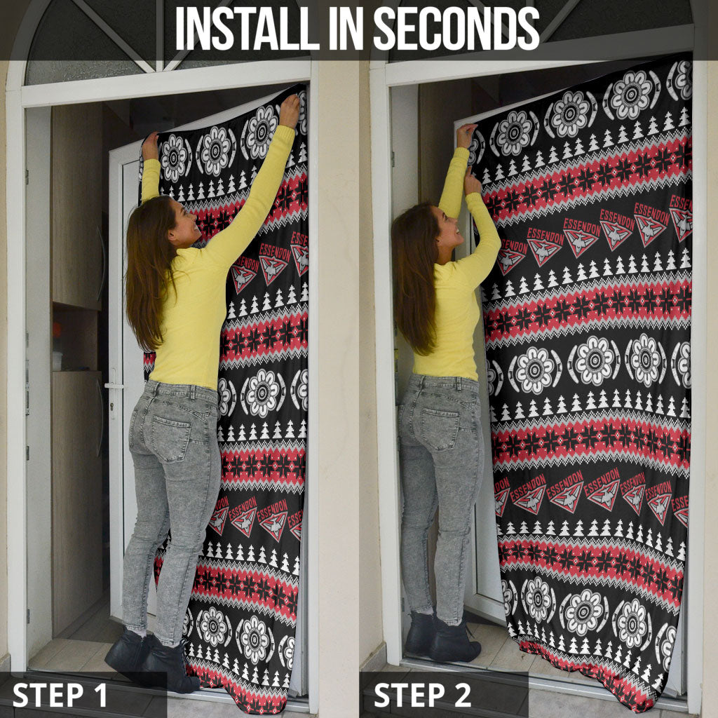 Essendon Football Christmas Door Cover Aboriginal Seamless Cardigan Inspired
