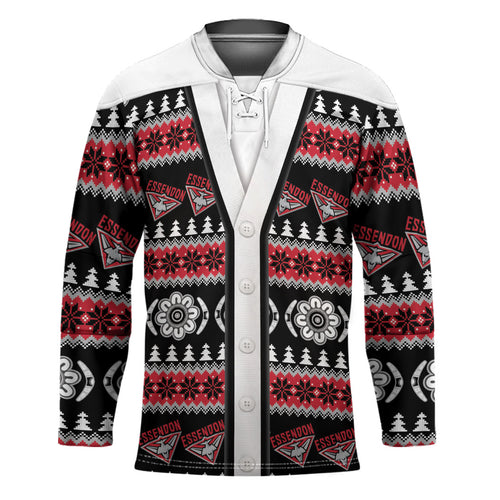 Essendon Football Christmas Hockey Jersey Aboriginal Seamless Cardigan Inspired