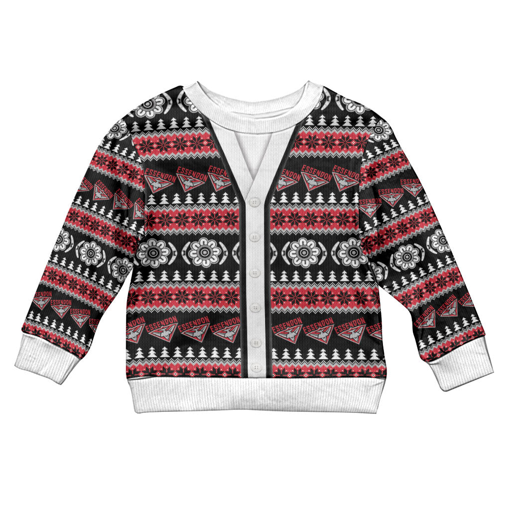 Essendon Football Christmas Kid Ugly Christmas Sweater Aboriginal Seamless Cardigan Inspired