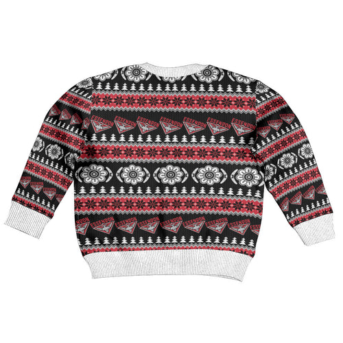 Essendon Football Christmas Kid Ugly Christmas Sweater Aboriginal Seamless Cardigan Inspired
